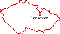 Mapa České republiky Čenkovice